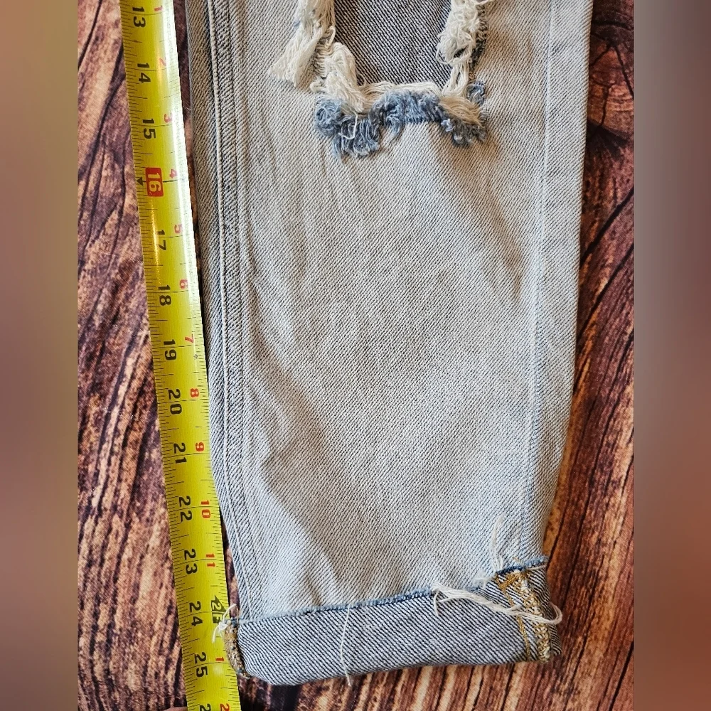 Pacsun Women's Size 25 Ultra High Rise Slim button fly Denim Jeans Distressed - Picture 8 of 8